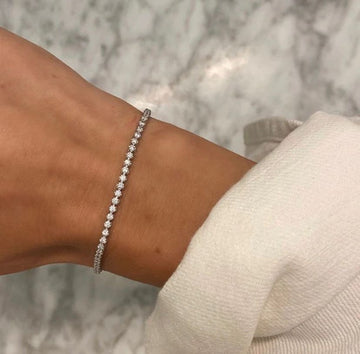 Pulsera tipo tenis de diamantes